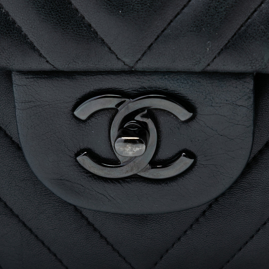 Chanel Jumbo Classic Chevron Cuir d’agneau So Double rabat