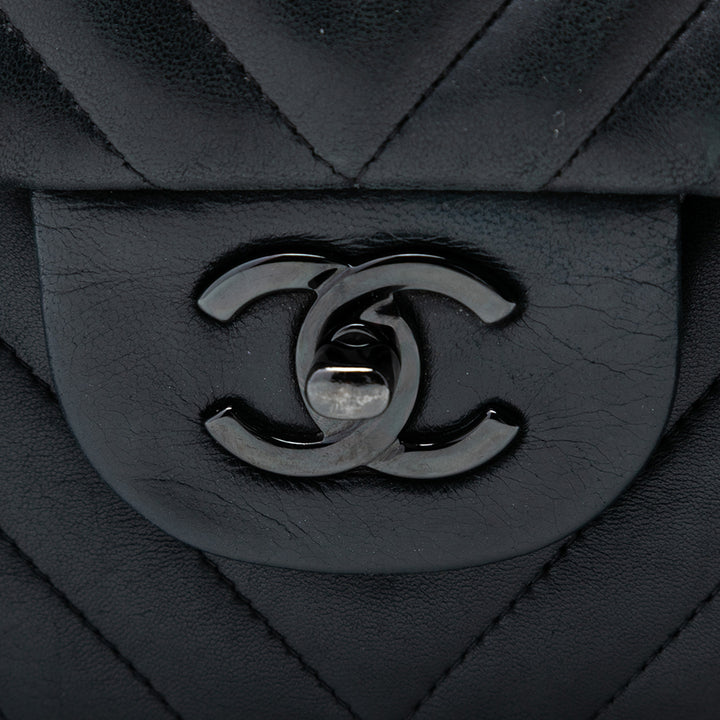 Chanel Jumbo Classic Chevron Cuir d’agneau So Double rabat