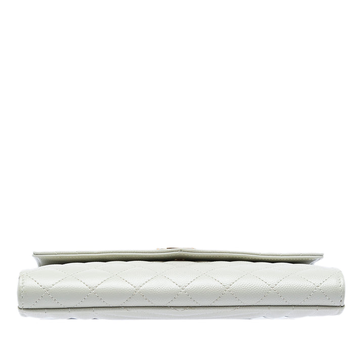 Saint Laurent Grain De Poudre Triquilt Monogram Envelope Pochette