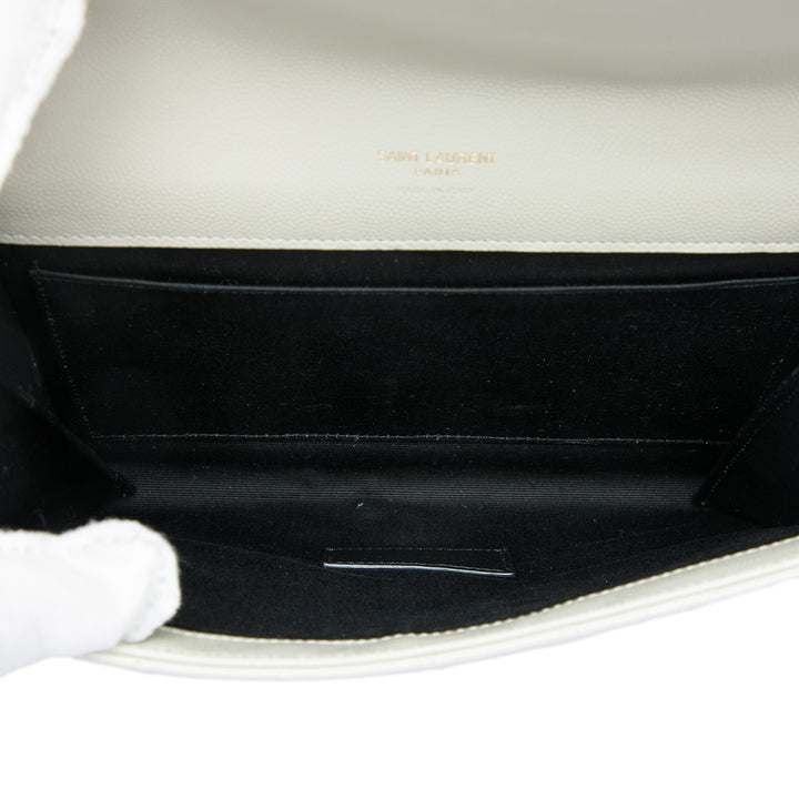 Saint Laurent Grain De Poudre Triquilt Monogram Envelope Pochette