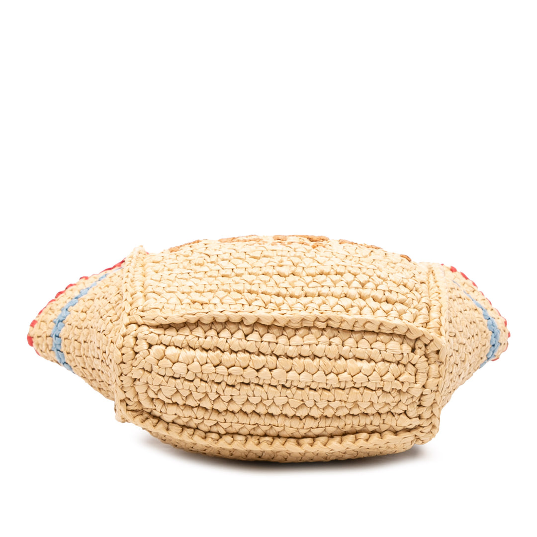 Fendi Mini Raffia Soft Sunshine Shopper Cabas