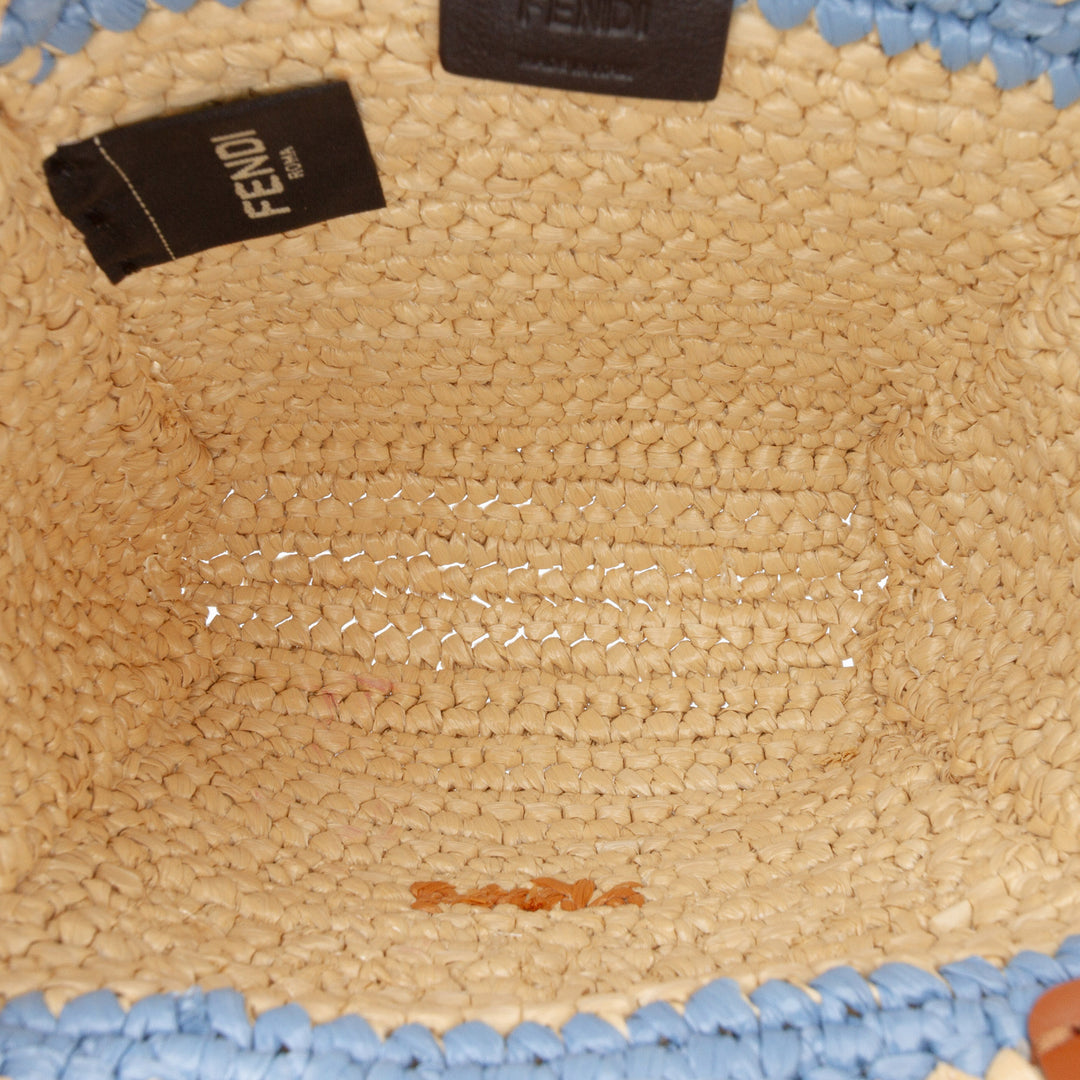 Fendi Mini Raffia Soft Sunshine Shopper Cabas