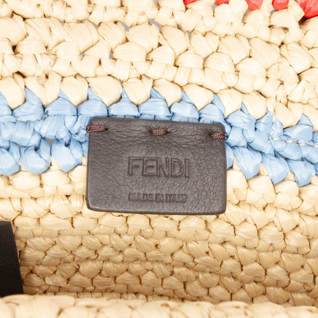 Fendi Mini Raffia Soft Sunshine Shopper Cabas