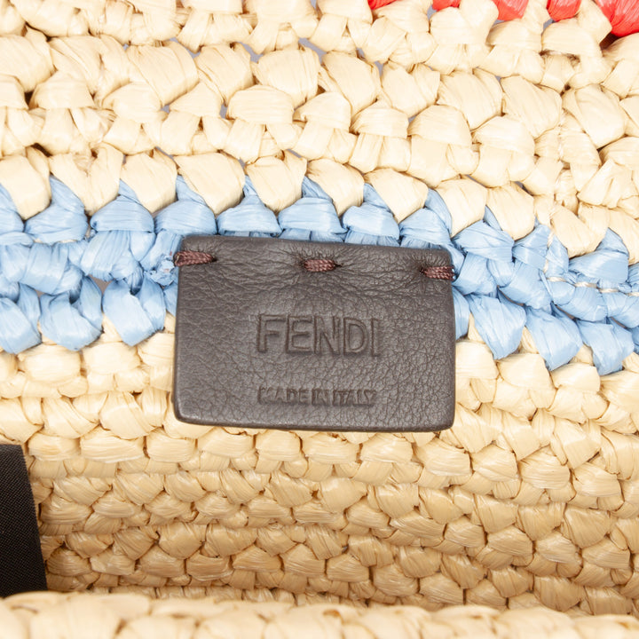 Fendi Mini Raffia Soft Sunshine Shopper Cabas