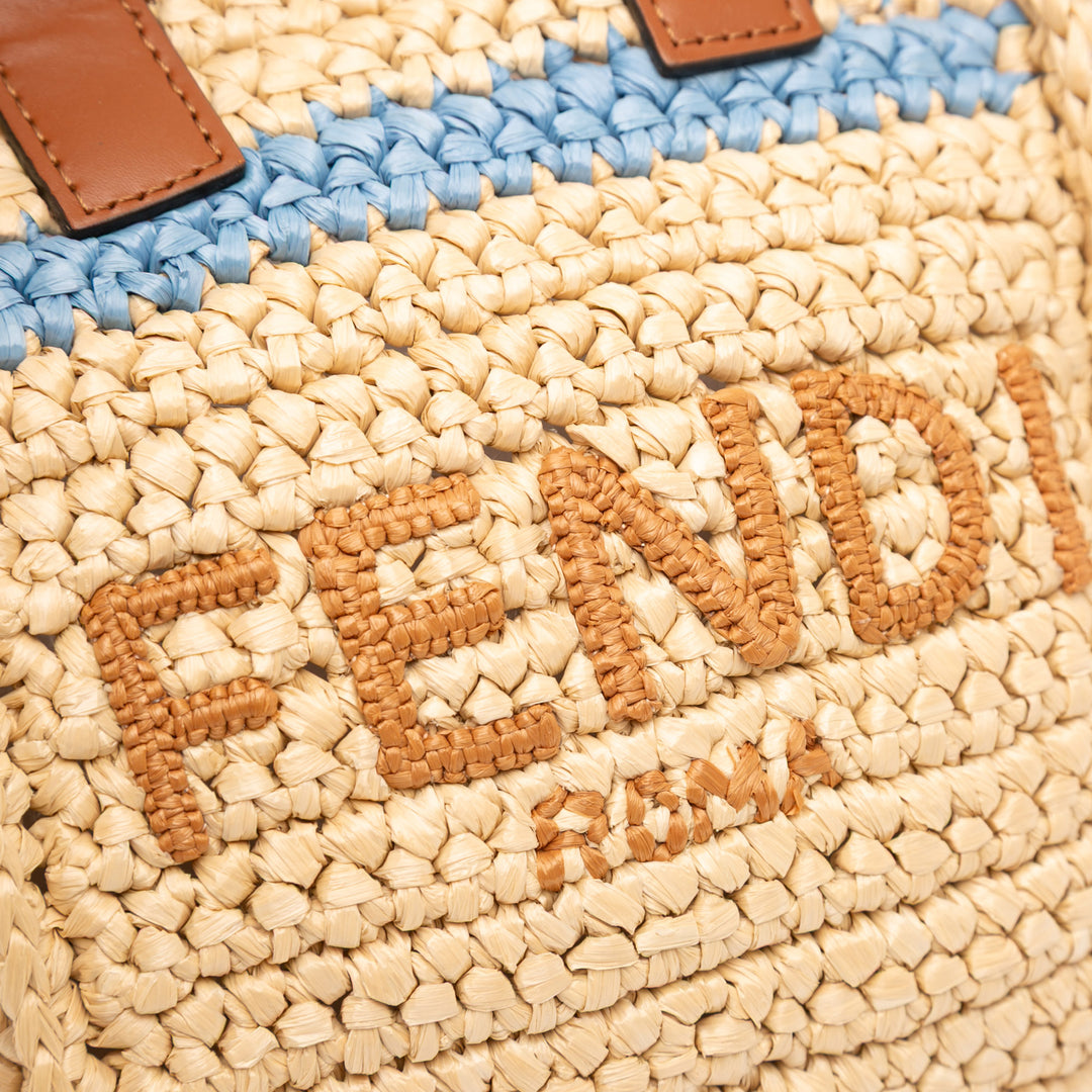 Fendi Mini Raffia Soft Sunshine Shopper Cabas
