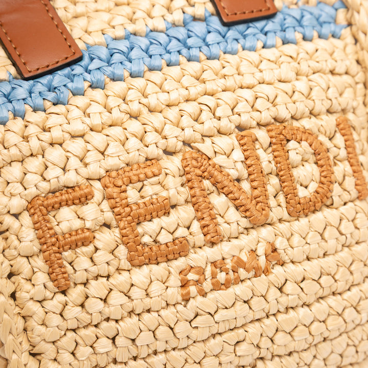 Fendi Mini Raffia Soft Sunshine Shopper Cabas