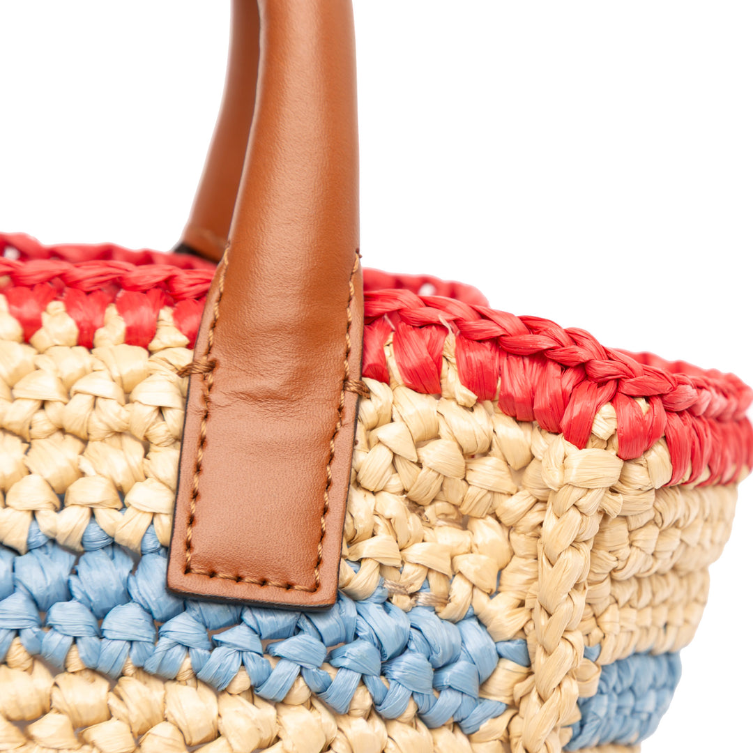 Fendi Mini Raffia Soft Sunshine Shopper Cabas