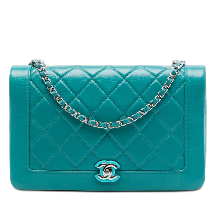 Chanel Small Matelassé Crumpled Cuir de veau Bi Vintage Rabat intégral