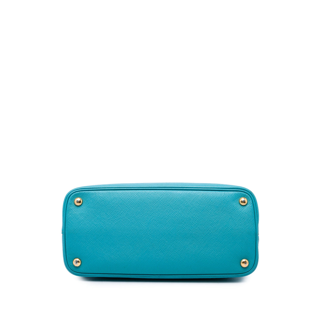 Prada Sac à main Double Saffiano Moyen Bleu – vue 3 – GABY PARIS