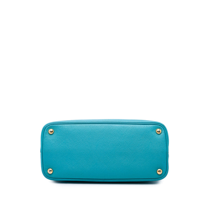 Prada Sac à main Double Saffiano Moyen Bleu – vue 3 – GABY PARIS