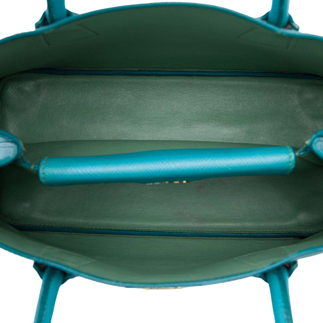 Prada Sac à main Double Saffiano Moyen Bleu – vue 4 – GABY PARIS