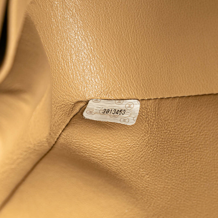 Medium Classic Lambskin Double Flap Brown - Gaby Paris
