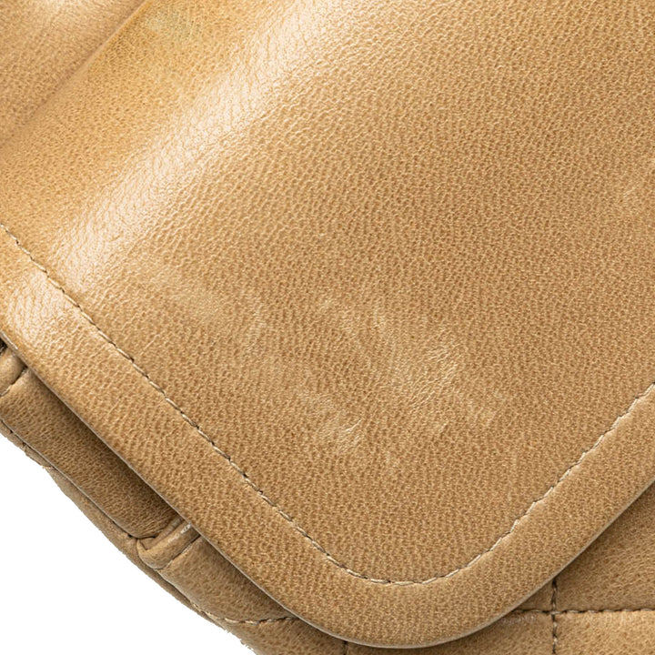Medium Classic Lambskin Double Flap Brown - Gaby Paris