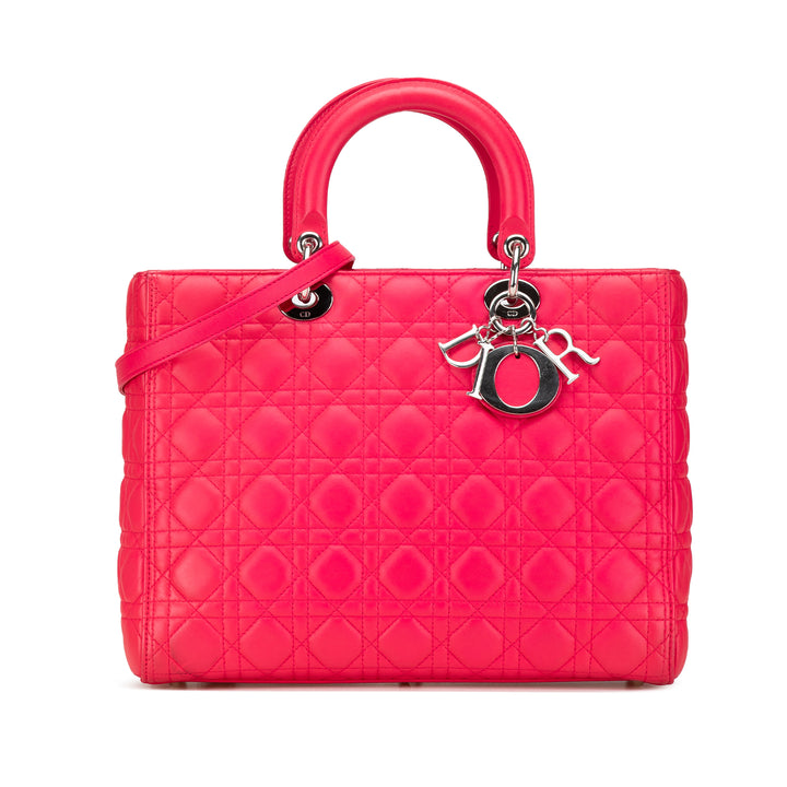 Dior Large Cuir d’agneau Cannage Lady Dior