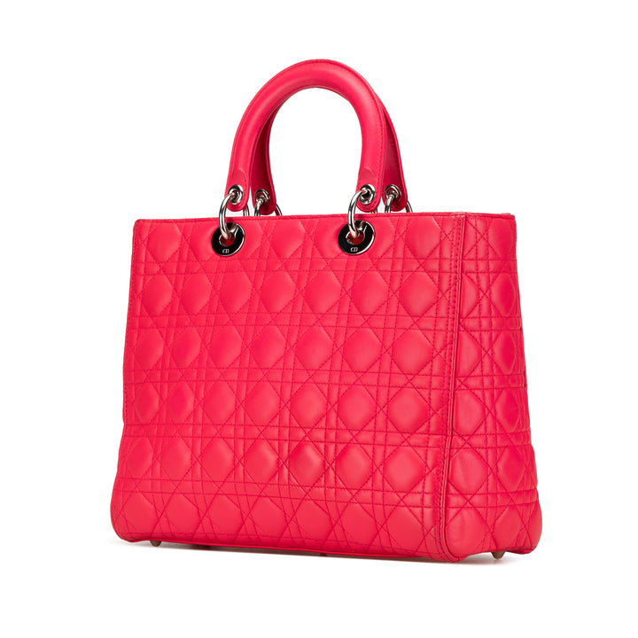 Dior Large Cuir d’agneau Cannage Lady Dior
