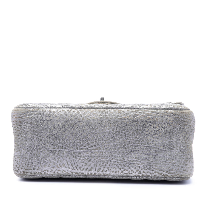 Chanel Chevron Metallic Textured Cuir de veau Reissue 2.55 Double rabat 224