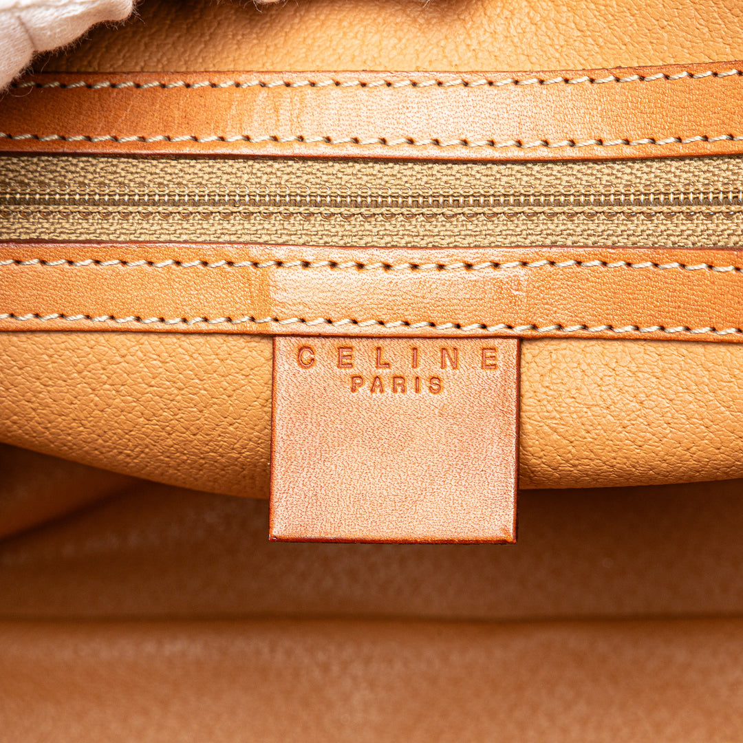Macadam Coated Canvas Handbag Brown - Gaby Paris
