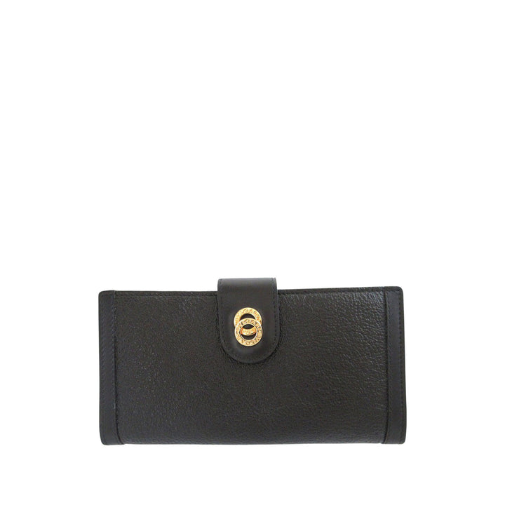 Bvlgari Cuir Doppio Tondo Bifold Portefeuille long