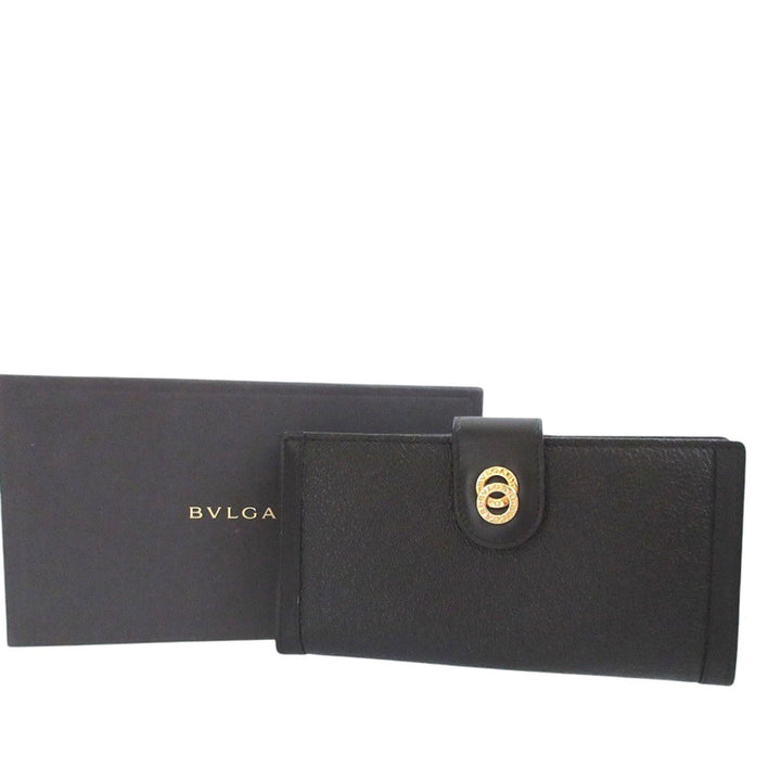 Bvlgari Cuir Doppio Tondo Bifold Portefeuille long