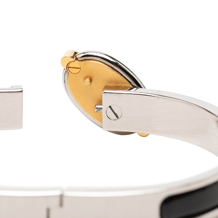 Émail Clic Chaînee d Ancre Bracelet Mini Noir