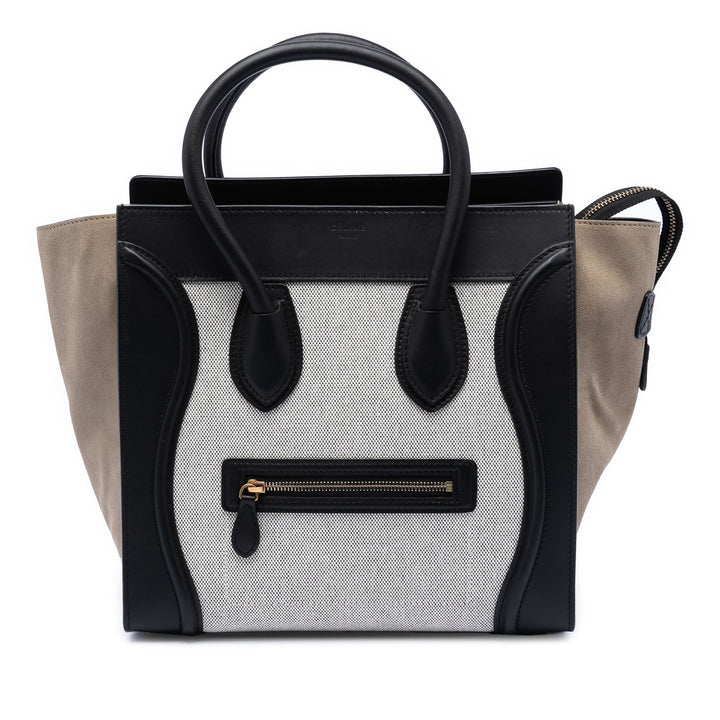 Celine Tricolore Luggage Cabas Mini Toile