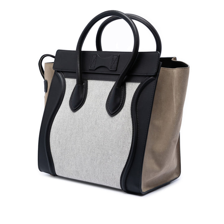 Celine Tricolore Luggage Cabas Mini Toile