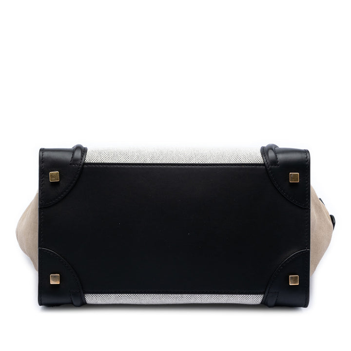 Celine Tricolore Luggage Cabas Mini Toile
