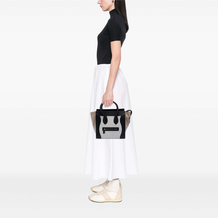 Celine Tricolore Luggage Cabas Mini Toile