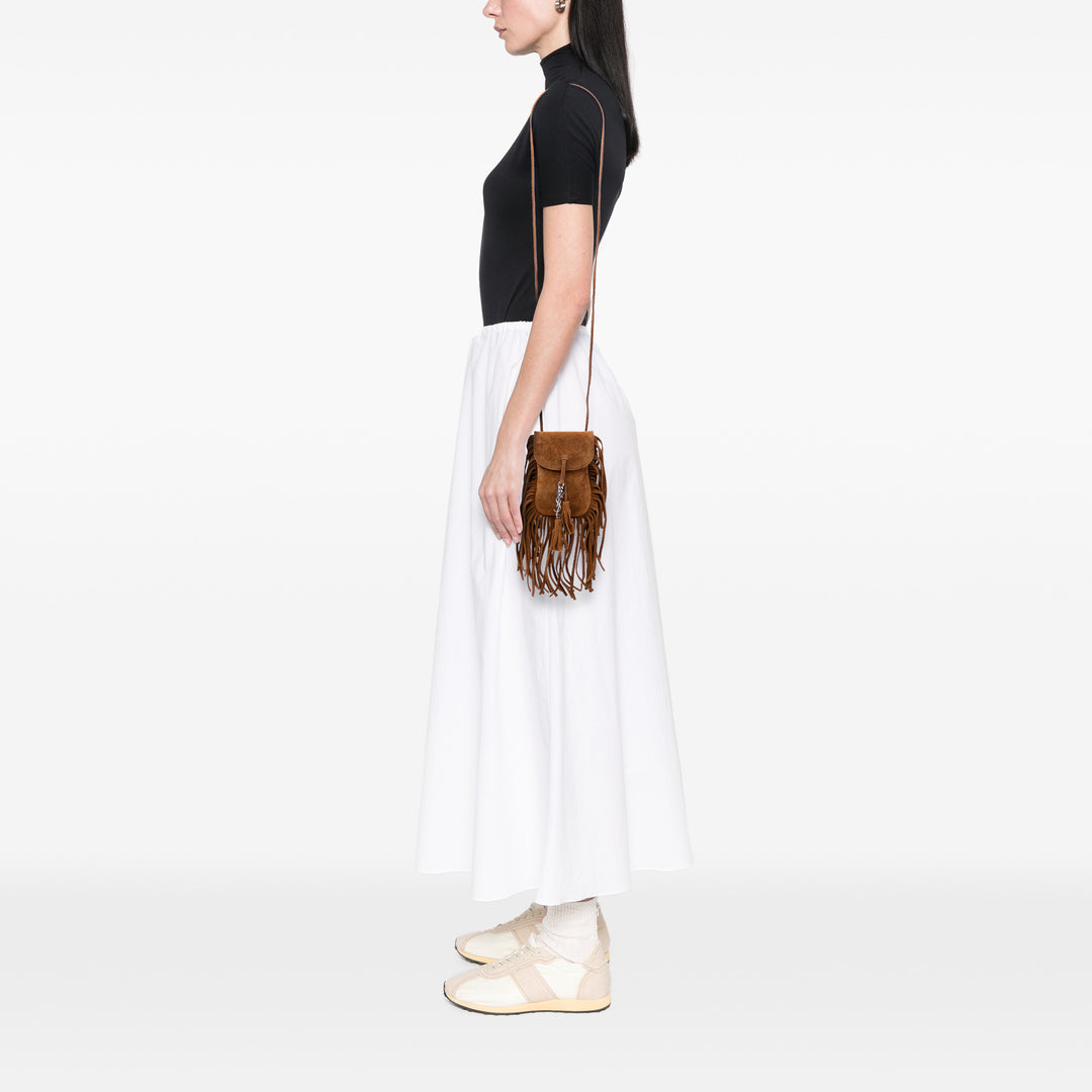 Anita Fringed Sac Toy Marron