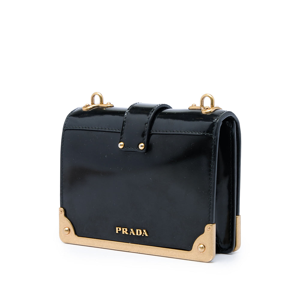Prada Sac bandoulière Spazzolato Cahier Micro Noir – vue 2 – GABY PARIS