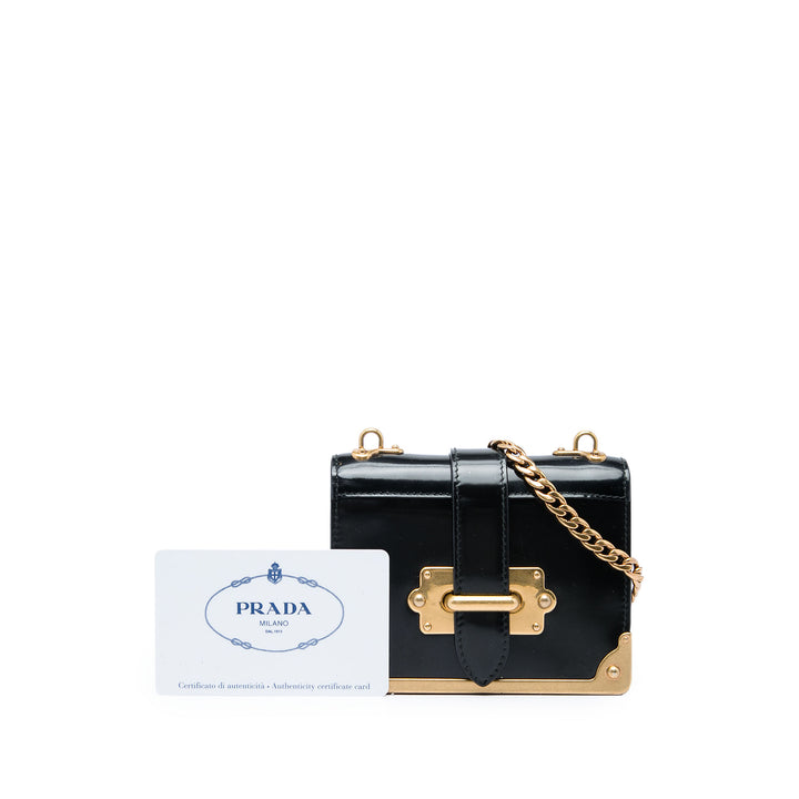 Prada Sac bandoulière Spazzolato Cahier Micro Noir – vue 6 – GABY PARIS