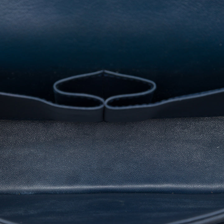Chanel Classic Double rabat Moyen Cuir caviar Bleu – vue 4 – GABY PARIS