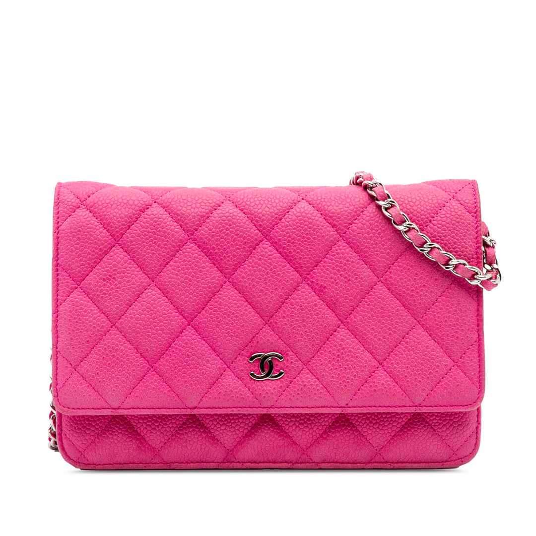 CC Caviar Wallet on Chain Pink - Gaby Paris