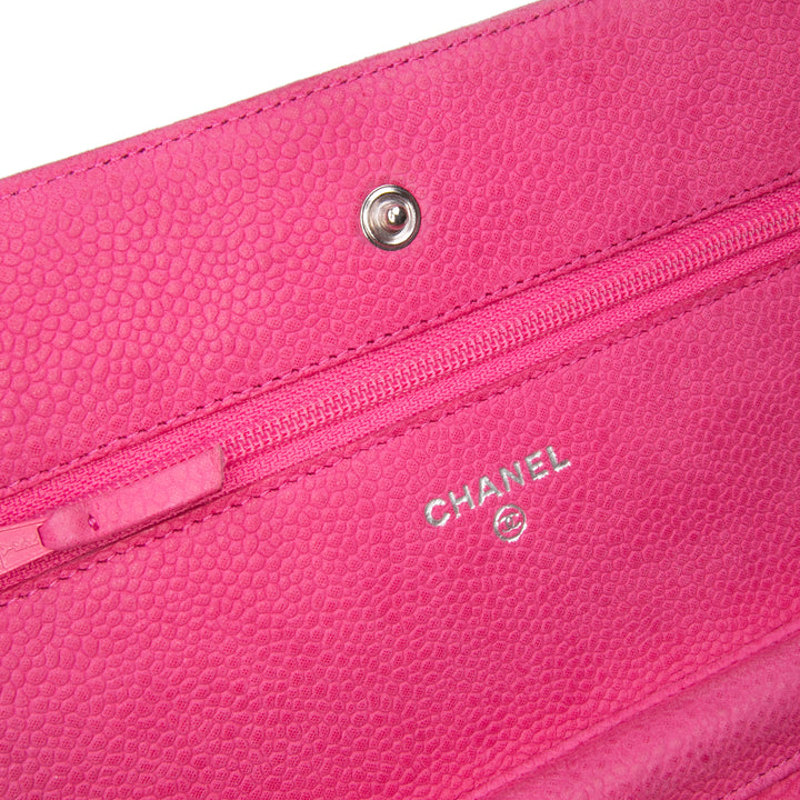 CC Caviar Wallet on Chain Pink - Gaby Paris