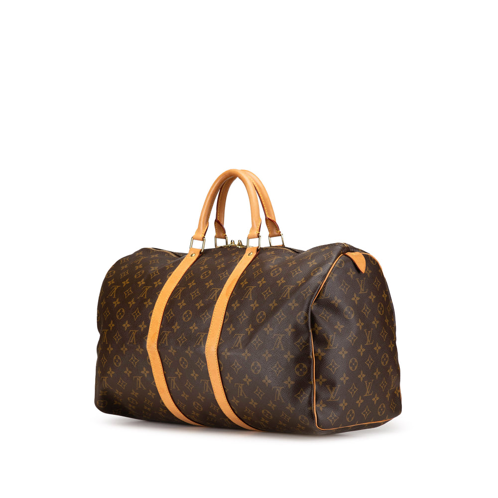 Louis Vuitton Monogram Keepall 50 Marron – GABY PARIS Authentique