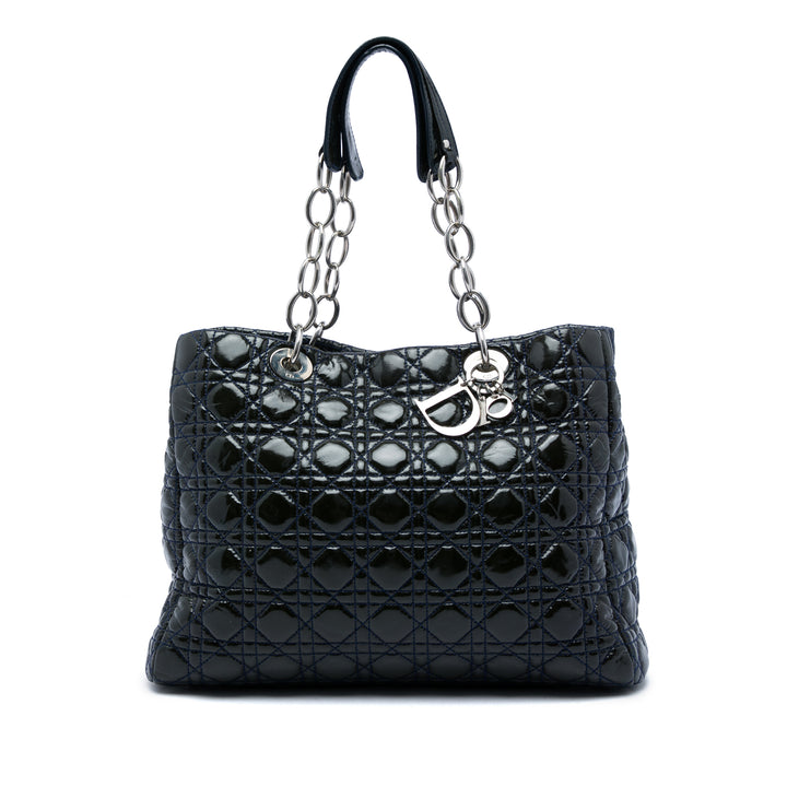Dior Cannage Lady Dior Souple Cabas Grand Bleu