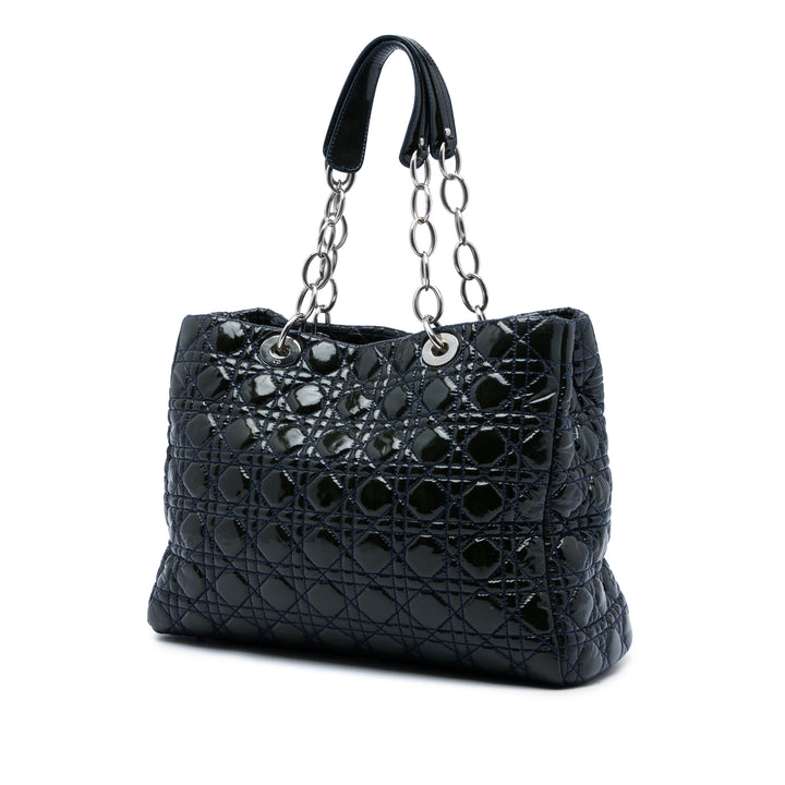 Dior Cannage Lady Dior Souple Cabas Grand Bleu