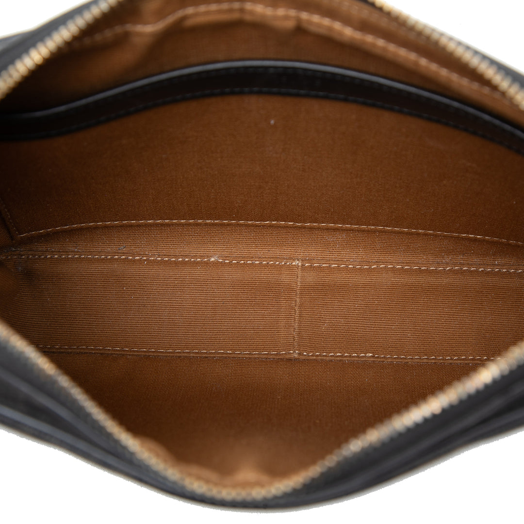 Celine Medium Triomphe Coated Toile Logo Sac porté croisé