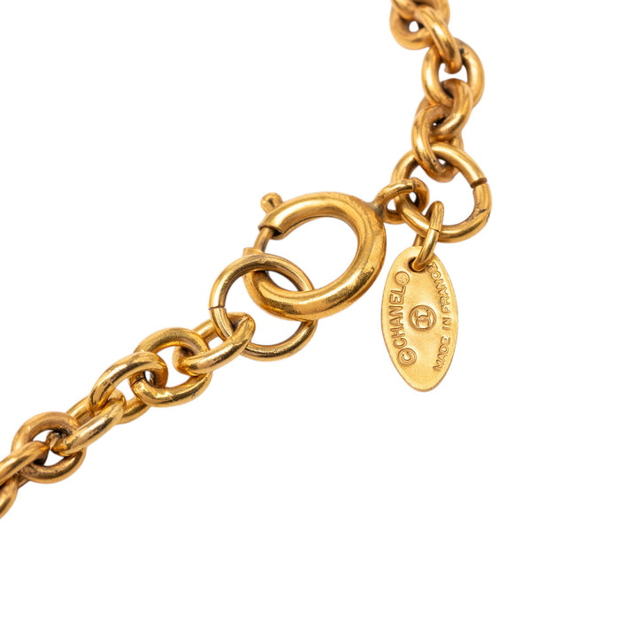 Chanel plaqué Perles fantaisie 6 Point Star Pendant Collier