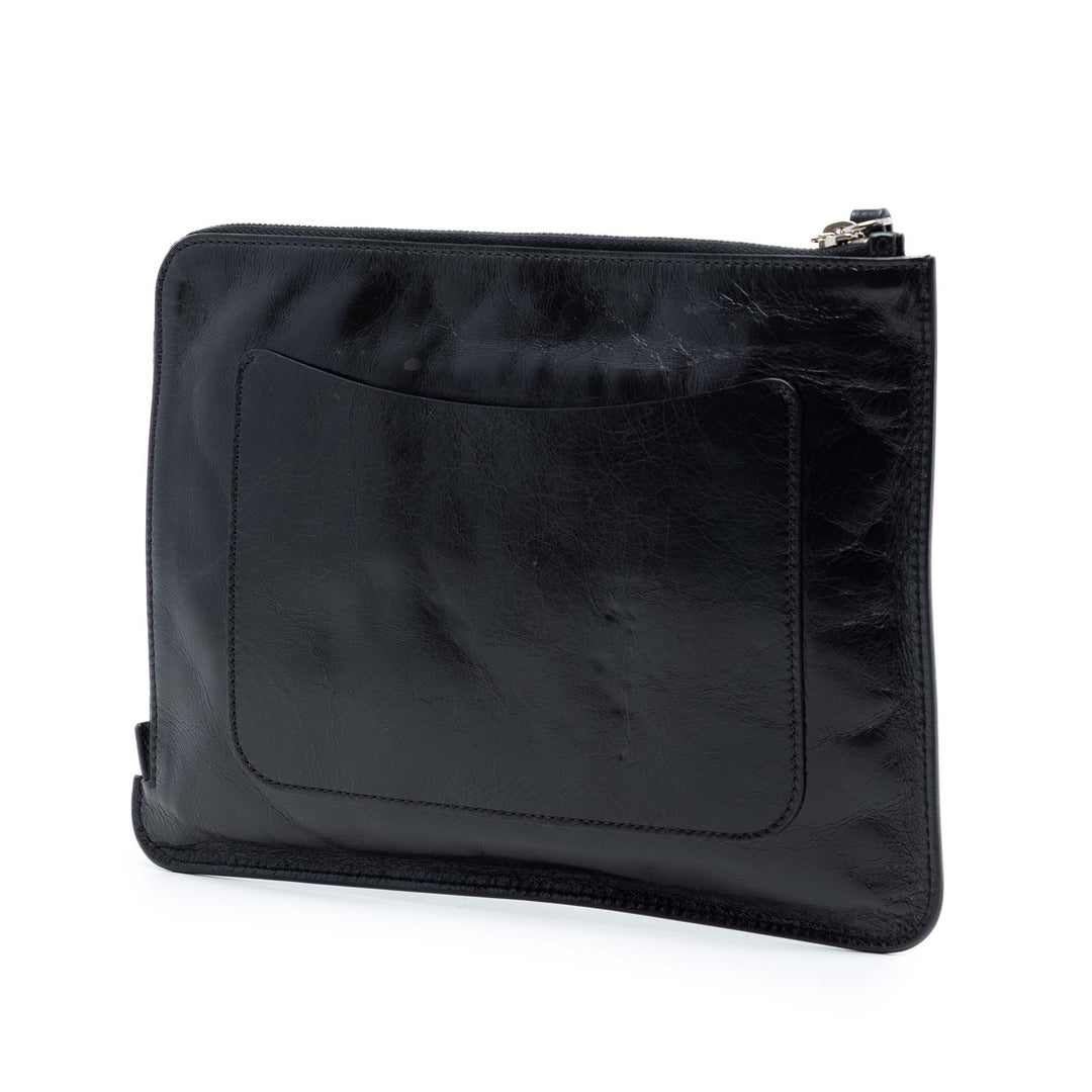 Chanel Distressed Cuir de veau Je Ne Suis Pas En Solde Pochette