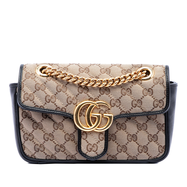 GG Marmont Matelasse Diagonal GG et Sac Petit Noir