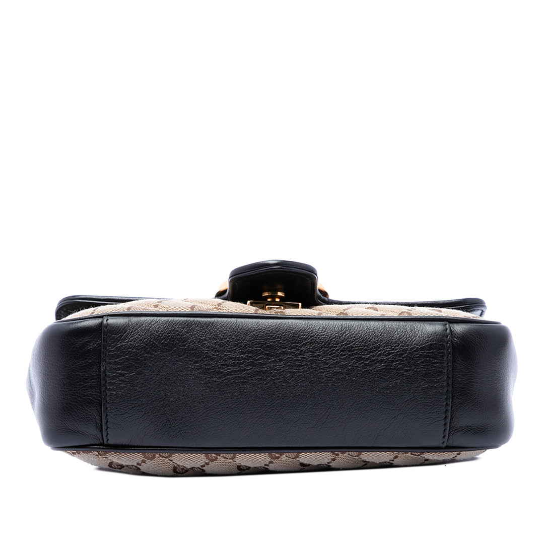 GG Marmont Matelasse Diagonal GG et Sac Petit Noir