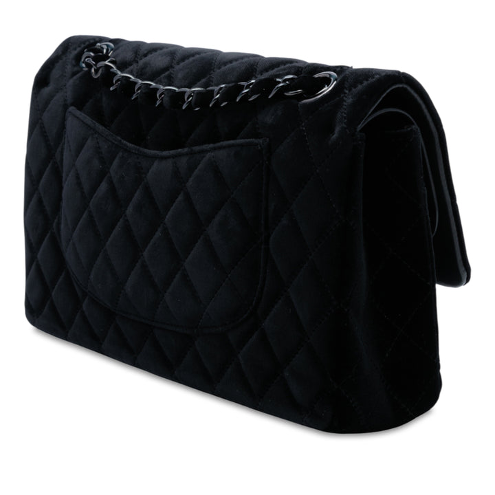 Chanel Medium Classic Velours Double rabat Noir – GABY PARIS Authentique