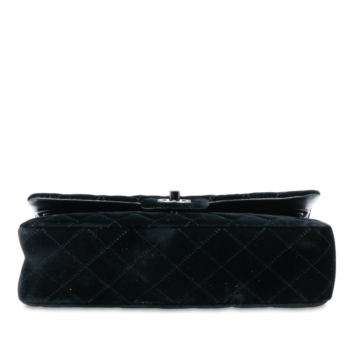 Chanel Medium Classic Velours Double rabat Noir – GABY PARIS Authentique