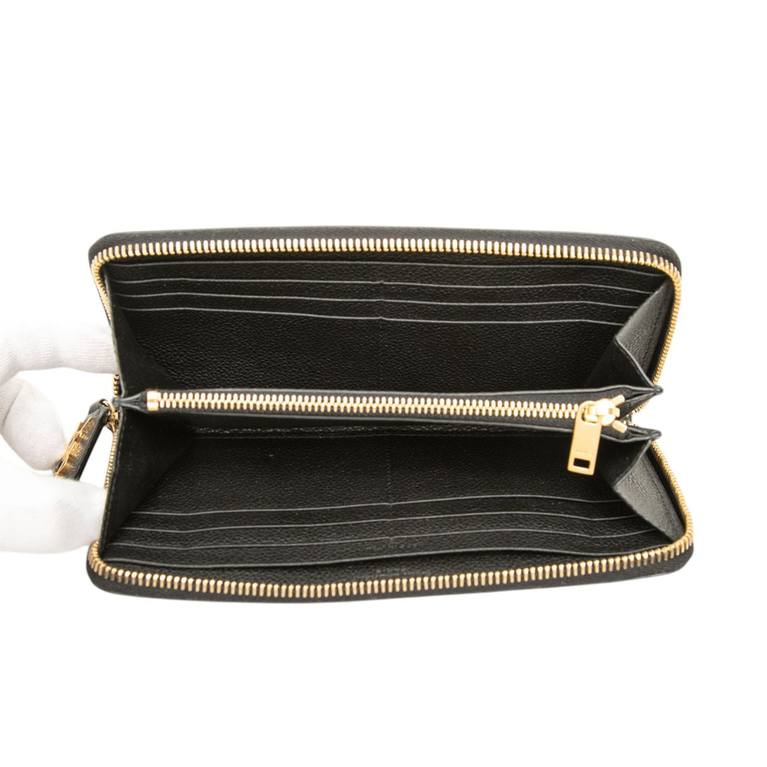 Portefeuille long zippé Noir