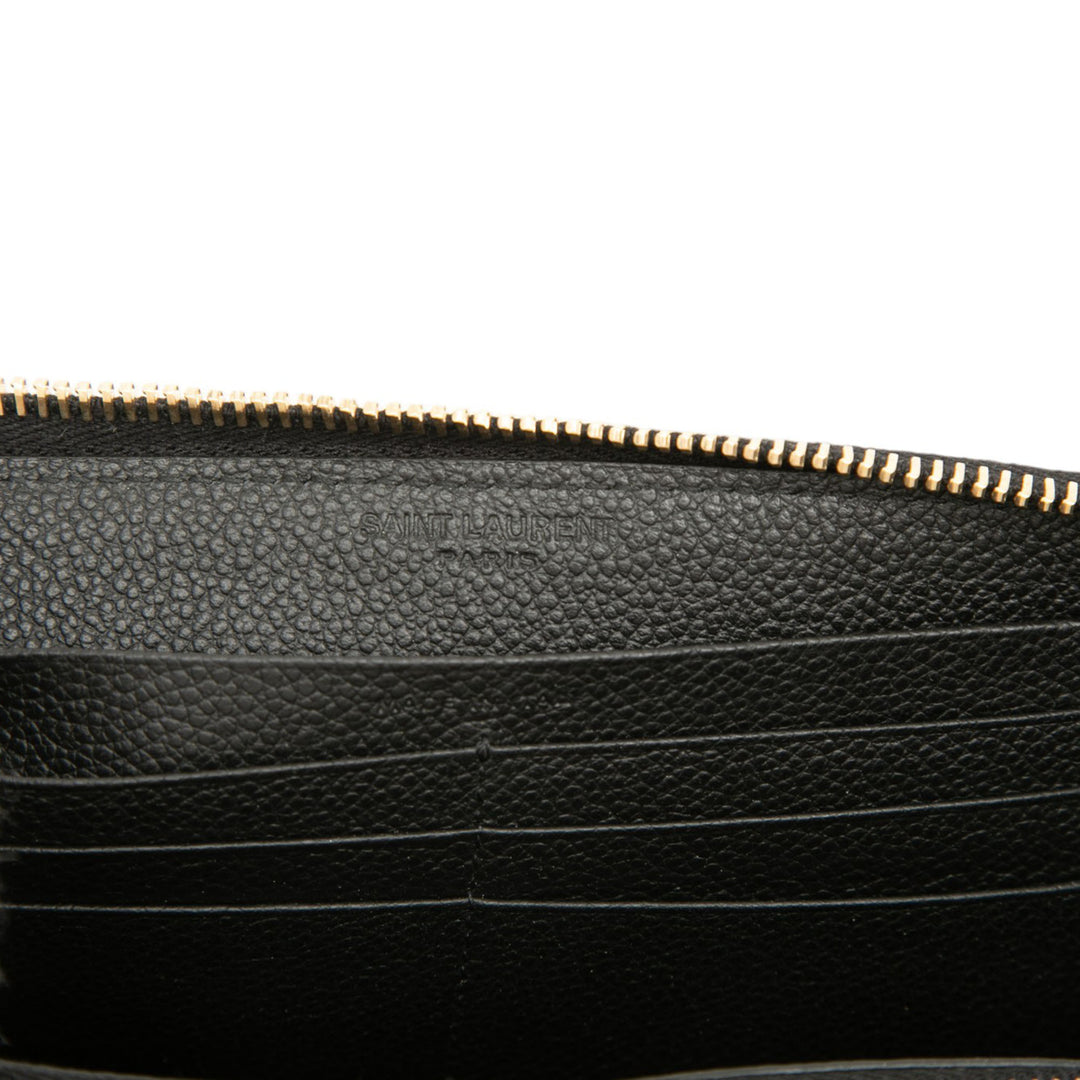 Portefeuille long zippé Noir