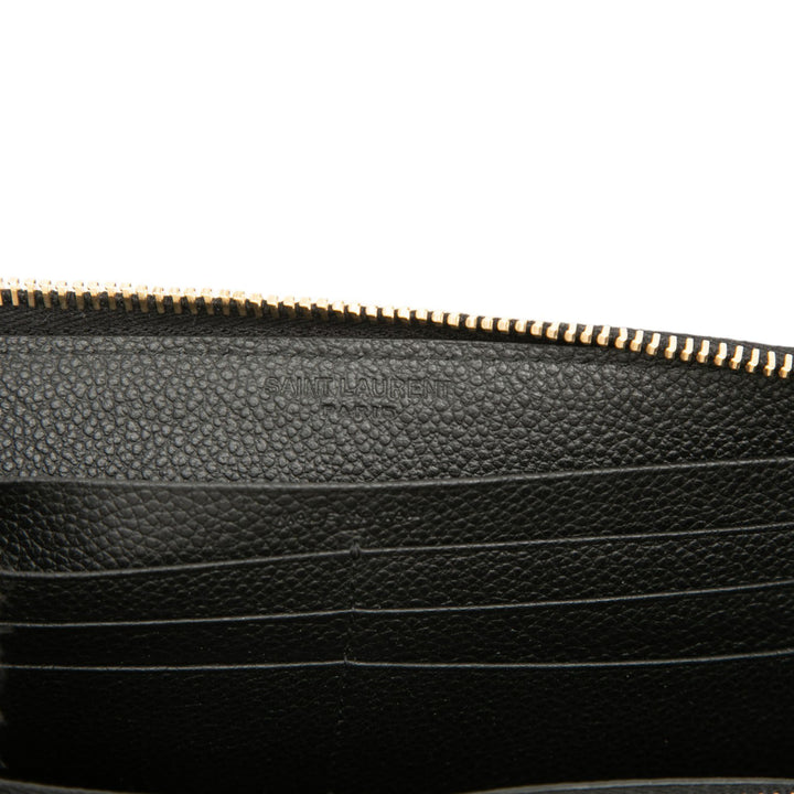 Portefeuille long zippé Noir