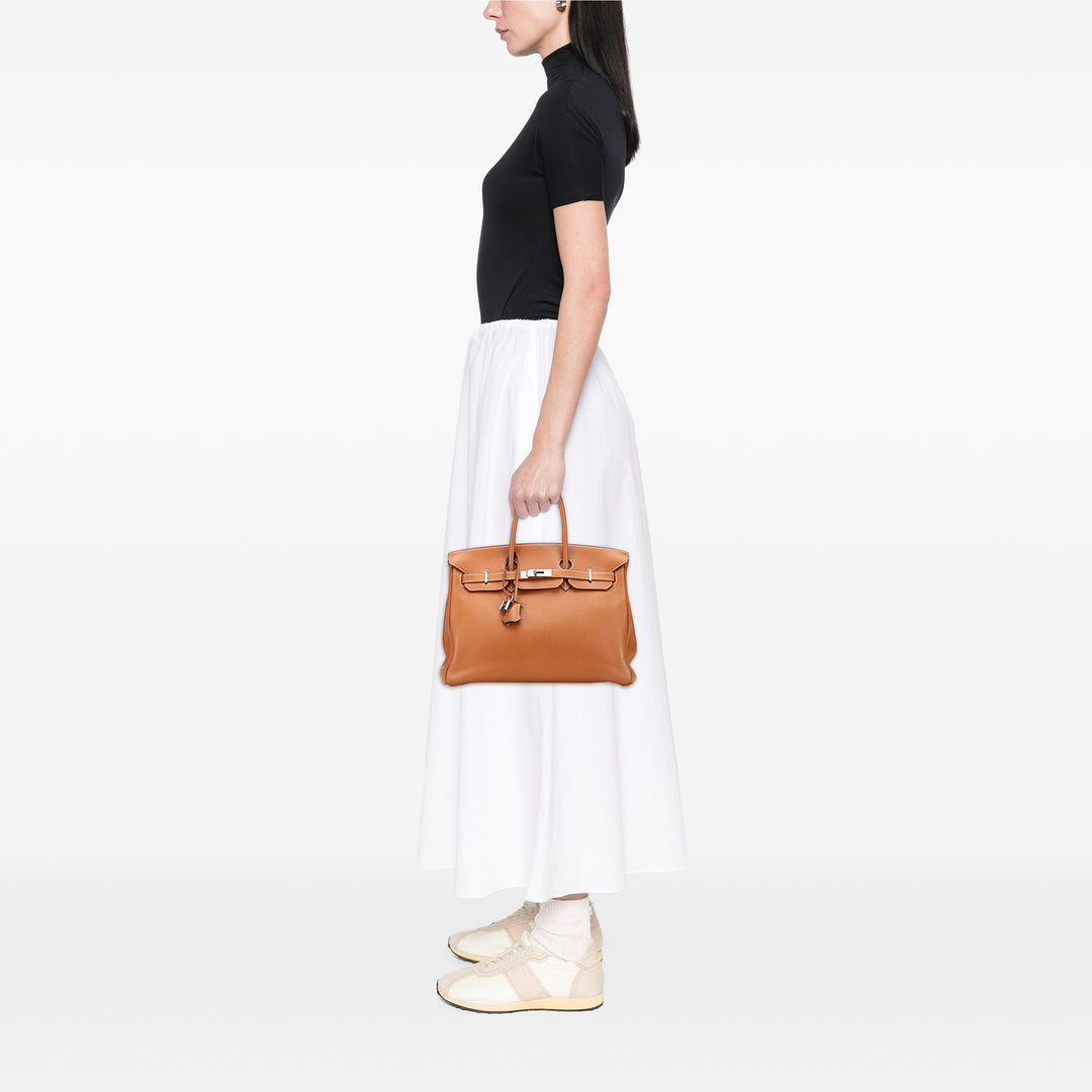 Hermès Clemence Birkin Retourne 35 Marron