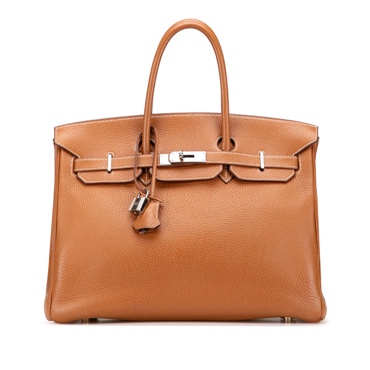 Hermès Clemence Birkin Retourne 35 Marron