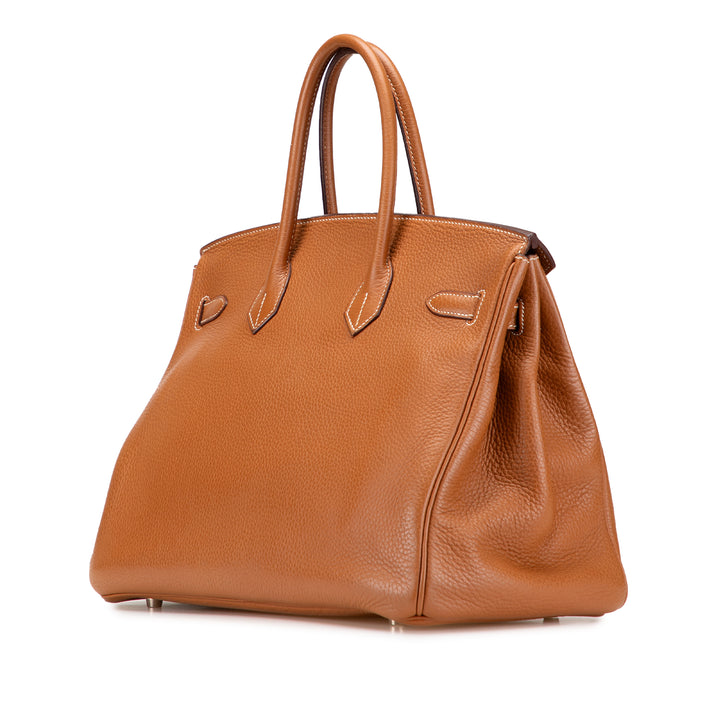 Hermès Clemence Birkin Retourne 35 Marron